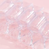 Cajas de joyería transparentes de plástico de color sólido de caramelo de moda