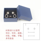 Caja de anillo Caja de embalaje de exhibición de joyería de puesto de cartón de punto