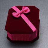 Cajas de joyería de gamuza de color sólido de moda 1 pieza