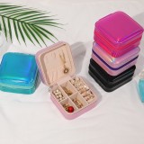 Cajas de joyería de cuero Pu de color degradado de estilo simple 1 pieza