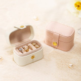 Cajas de joyería de cuero PU de color sólido de estilo simple
