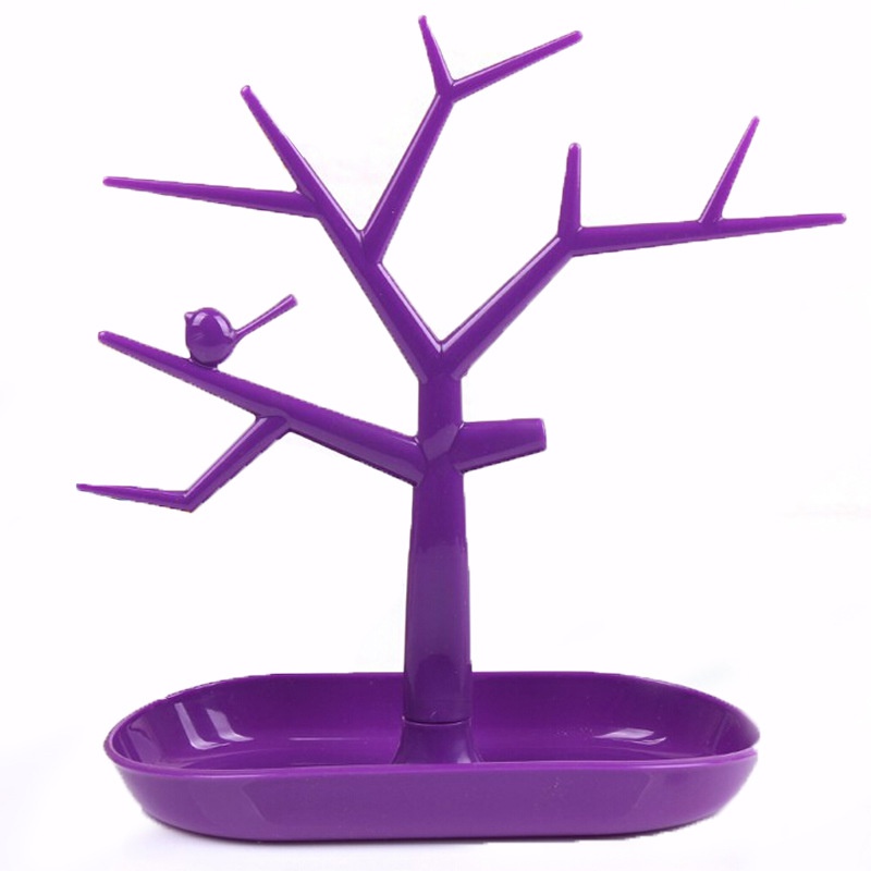 Percha de exhibición de árbol de pájaro de soporte de joyería creativa en forma de árbol