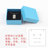 Caja de anillo Caja de embalaje de exhibición de joyería de puesto de cartón de punto