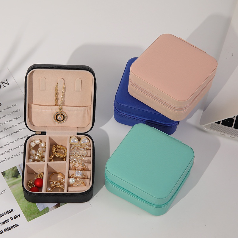 Cajas de joyería de cadena de tela de color sólido de estilo simple 1 pieza