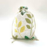 Bolsas de embalaje de joyería de impresión de algodón de flor de hoja de Ashion 1 pieza