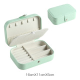 Cajas de joyería de cuero PU de color sólido de moda