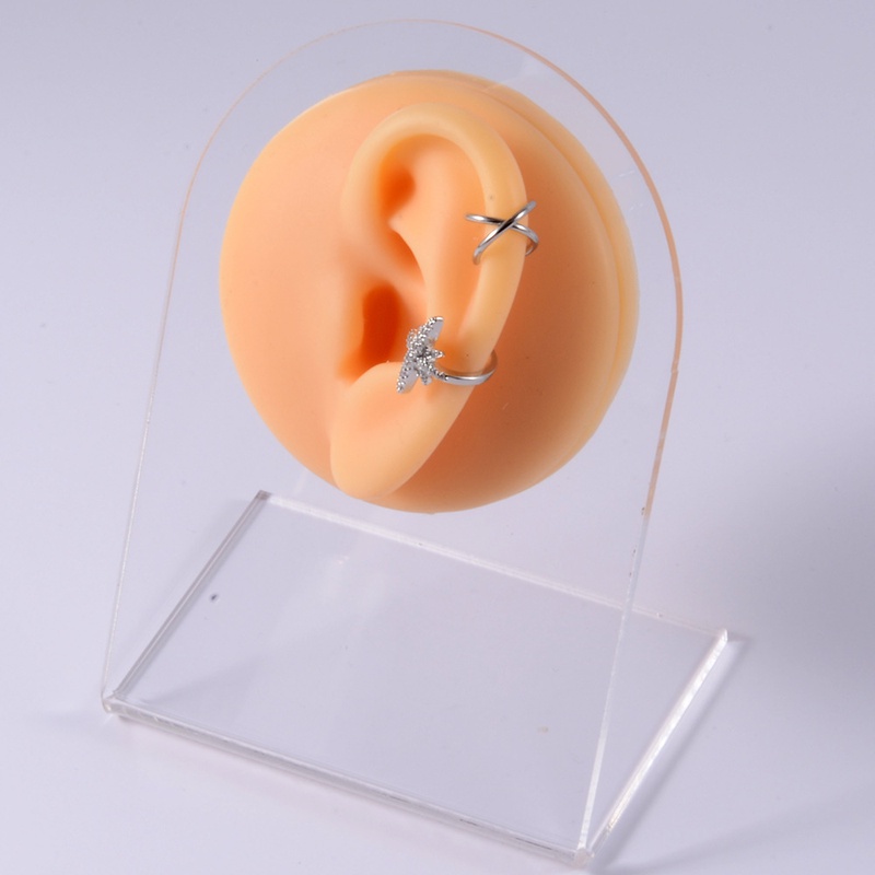 Simulación de gel de sílice geométrica de moda sin modelo de oído estéreo incrustado