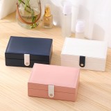 Pendientes de caja de almacenamiento de joyería de tres capas portátiles simples para mujer
