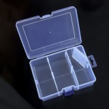 Caja de embalaje de joyería transparente de almacenamiento de escritorio de plástico con compartimento