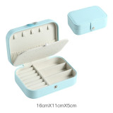 Cajas de joyería de cuero PU de color sólido de moda
