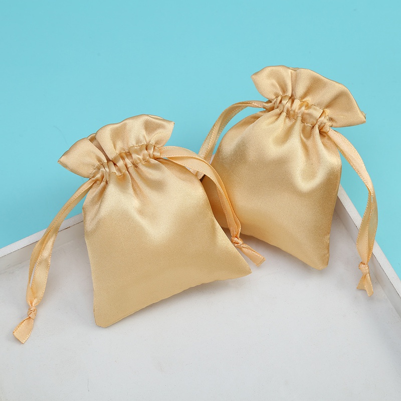 Bolsos de empaquetado de la joyería del lazo del satén del color sólido del estilo simple 1 pedazo