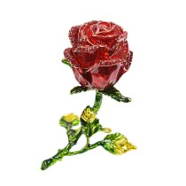 Caja de regalo creativa para el Día de San Valentín, aceite de goteo de aleación, efecto de taladro, artesanía de decoración de rosas tridimensionales