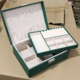 Cajas de joyería de cuero Pu de color sólido de estilo simple 1 pieza