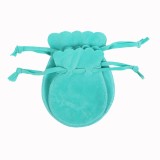50 Uds. Bolsa de embalaje de joyería con boca de haz de terciopelo bolsa de almacenamiento de regalo con cordón bolsa de joyería
