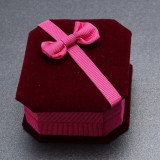 Cajas de joyería de gamuza de color sólido de moda 1 pieza