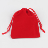 Bolso de empaquetado de los accesorios del paquete del lazo de la franela pequeña roja del regalo del color sólido de la moda