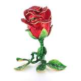 Imán de aleación tridimensional, decoración de rosas, caja de regalo creativa para el Día de San Valentín, manualidades