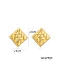 Arete minimalista geométrico de oro laminado