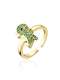 Anillo de banda lindo de dinosaurio de diamantes de imitación de oro laminado
