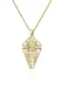 Collar Religioso Étnico con Cruz de Zirconia Cúbica de oro laminado