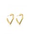 Arete minimalista geométrico de oro laminado