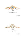 Pulsera Ajustable Vintage Mal de Ojo con Zirconia Cúbica de oro laminado