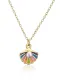 Collar Tendencia Irregular Esmalte oro laminado
