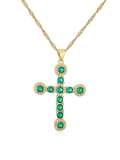 oro laminado Cubic Zirconia Cross Hip Hop Regligious Collar