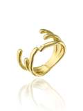 Anillo de banda minimalista irregular de oro laminado