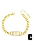 Pulsera vintage de bolas de circonitas cúbicas de oro laminado