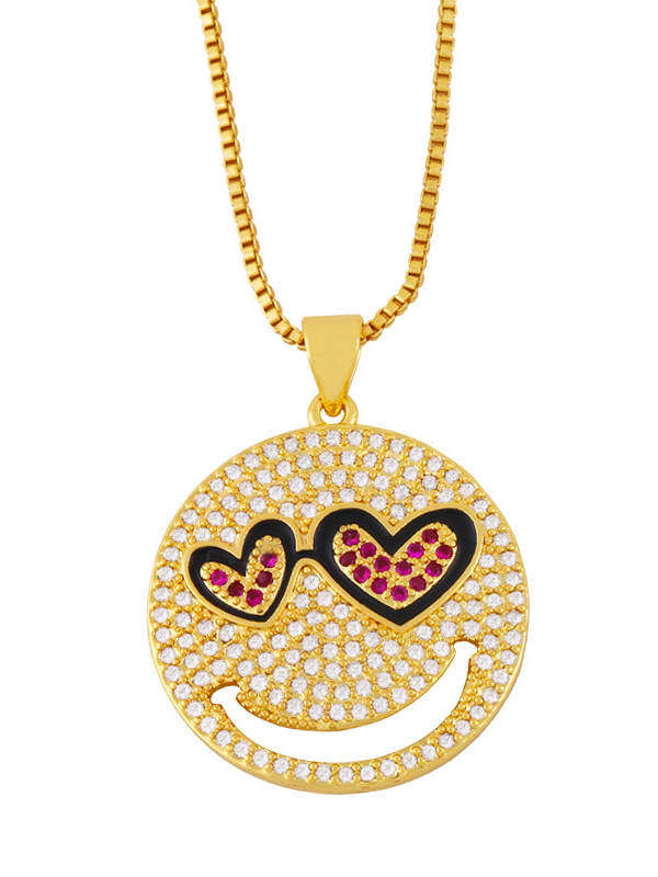 Collar minimalista de corazón de circonita cúbica de oro laminado