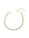 Pulsera minimalista de ojo malvado de esmalte de oro laminado