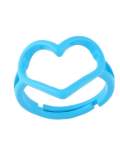 Anillo apilable minimalista de corazón hueco de esmalte de oro laminado