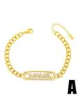 Pulsera vintage de bolas de circonitas cúbicas de oro laminado