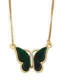 Collar minimalista de mariposa de concha de oro laminado