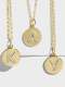 oro laminado Cubic Zirconia Minimalista ABC 26 letras Opciones Collar