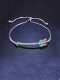 Brazalete ajustable delicado irregular de oro laminado con circonitas cúbicas