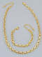 Collar minimalista geométrico hueco de oro laminado