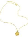 Collar vintage de oro laminado con sol y luna