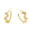 Arete étnico de serpiente con circonitas cúbicas de oro laminado