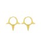 Pendiente Huggie vintage de bala de oro laminado