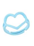 Anillo apilable minimalista de corazón hueco de esmalte de oro laminado