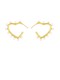 Pendiente Huggie minimalista con estrella de perla de imitación de oro laminado