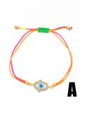 Pulsera Ajustable Bohemia Ojo Malvado de oro laminado Esmaltado