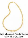 Collar minimalista de cadena geométrica hueca de oro laminado