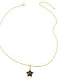 Collar minimalista geométrico de esmalte de oro laminado