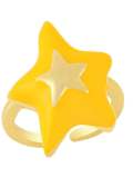 Anillo starTrend de cinco puntas con esmalte de oro laminado