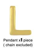 Colgante Letra Minimalista Liso oro laminado