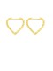 Arete minimalista de oro laminado con corazón hueco