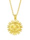 Collar vintage de flor de circonita cúbica de oro laminado